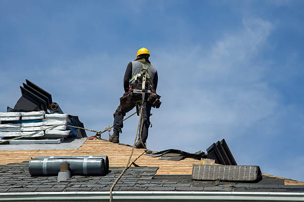 Professional Roof Replacement technician working in North Woodstock, NH